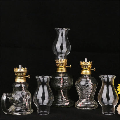 Glass Kerosene Lanterns Oil Lamp Glass Classic Retro Family Decorative Lights High Capacity Quality Portable Adornment